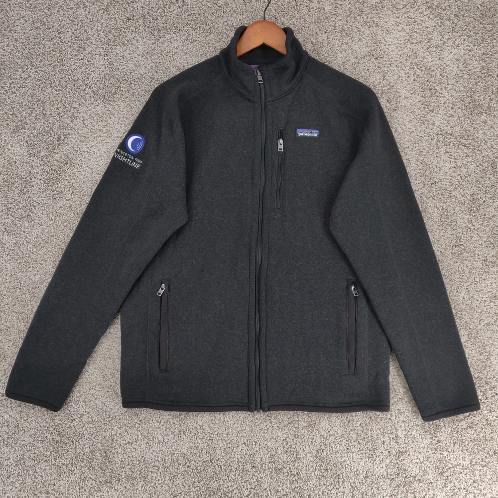Patagonia Better Sweater Mens Medium Black Princeton Peer Full Zip Jacket
